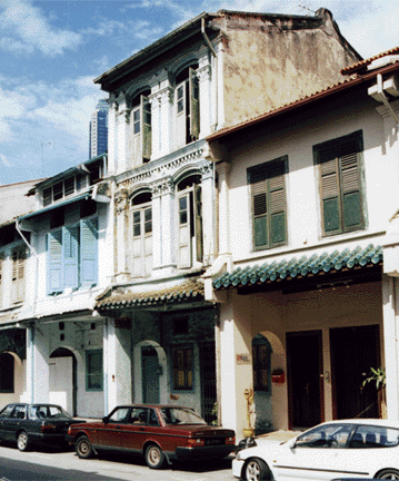 Singapore Architecture on Restored Shophouses On Amoy Street  Singapore  2