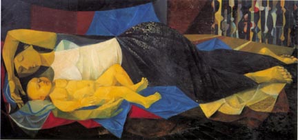 Reclining Mother and Child